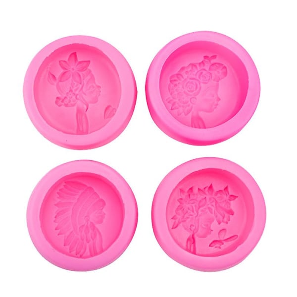 Pieni tyttö suklaamuotti silikoni leivontamuotti DIY leivontatyökalu DIY fondant leivontaan suklaakarkkimassalle (1 kpl)