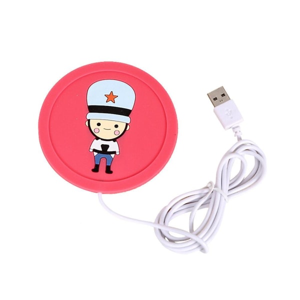 Luovia Piirrettyjä Kahvimuki Lämmitin Kupin Teekannu Lämmittimet Aluslaatat USB-Portilla Toimistoon Kotikäyttöön (punainen)Punainen Red