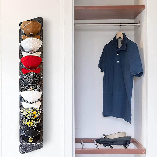Baseball Cap Display Rack, Dør Bagvæg Non-woven Stor Hængende Hat Opbevaringspose Enkelt Række Single Row