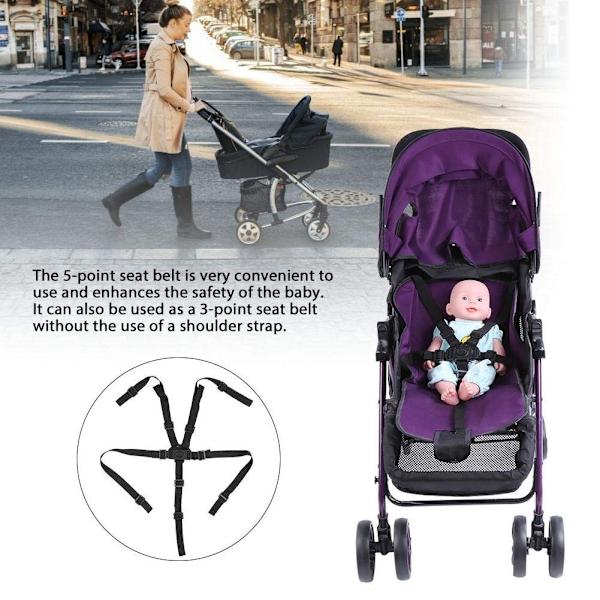 Sele för Barnvagn, Barnvagnssele, Rotations Skydd, Justerbar Axelrem, Bälten, Remmar, Universal Baby 5-punkts Sele