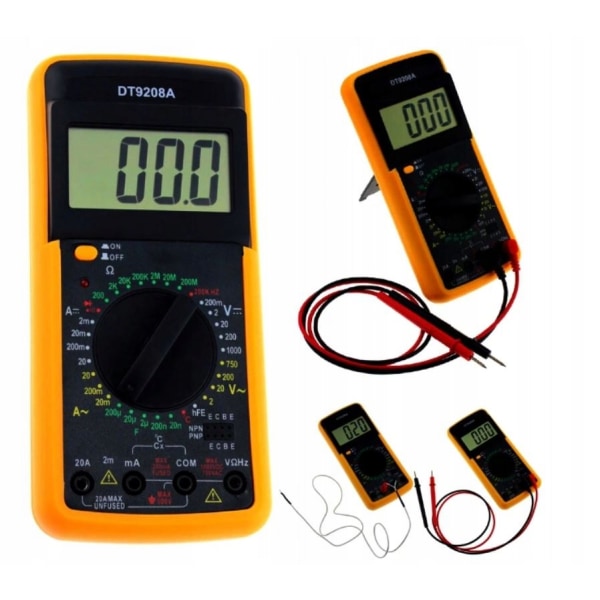 Multimeter for elektriske apparater DT9208A digitalt multimeter