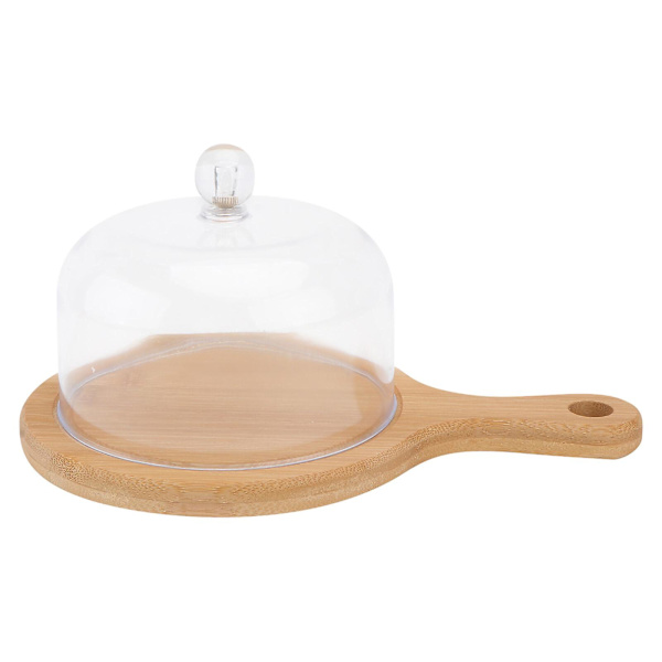 1 Sett Kakefat med Klar Lopp Mat Snacks Desserter Serveringsbrett Tallerken Brun 13x13cm Brown 13x13cm