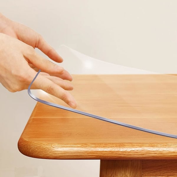 50*100 cm klar plast spisebordbeskytter duk Skrivebordsunderlag Mat Benkeplatetrekk Vanntett PVC rektangulære tremøbler
