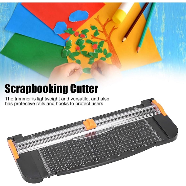 A4 Papirkutter, Håndværk Papir Trimmer Titan Papir Trimmer Scrapbooking Værktøj Til Håndværksprojekt, Etiket, Hilsenskort (1 stk, Sort)