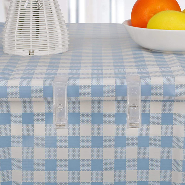 Transparenta Plastbordduksklämmor Fjäderbelastade Bordduksklämmor Klämma Hållare för Hem Fest Picknick