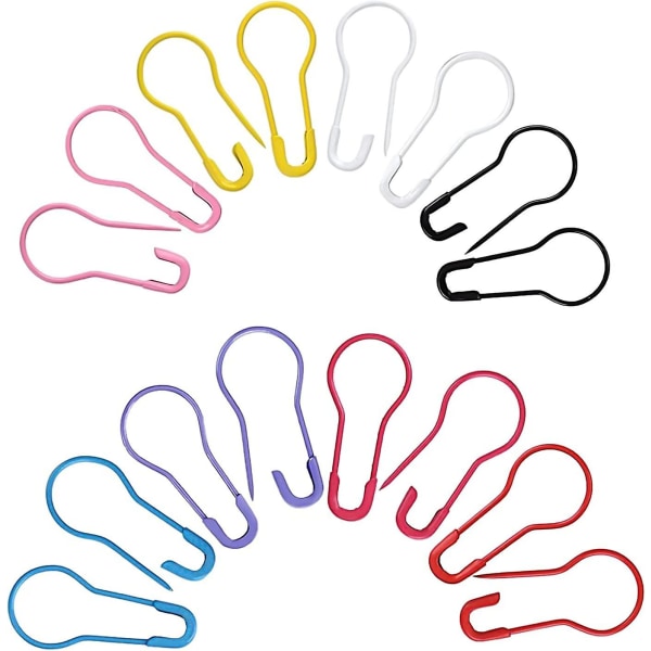 100-pack päronformade säkerhetsnålar för hantverk (blandade färger)