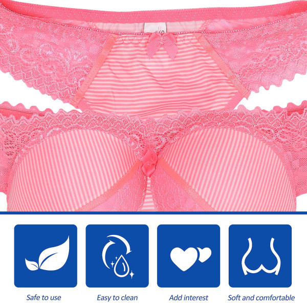 1 Set Damkläder för kvinnor, Sexig Underkläder, Elegant Dambehå och Trosset, Spets, Damunderkläder, Rosa 36 80D Pink 36 80D