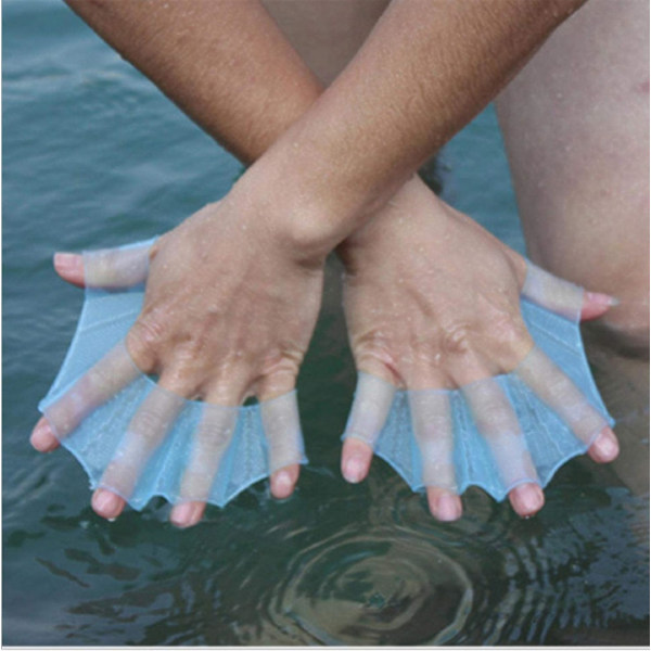 Halvfinger Pure Hand Flyvende Fisk Frø Silikon Andefødder Trænings Padle Svømning Tilbehør (M, Voksen Kvinde)