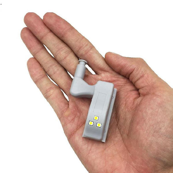 Huonekalujen metalliosien lisävarusteet LED-hydrauliset saranat valokaapit vaatekaapin saranat (2 kpl, valkoinen)