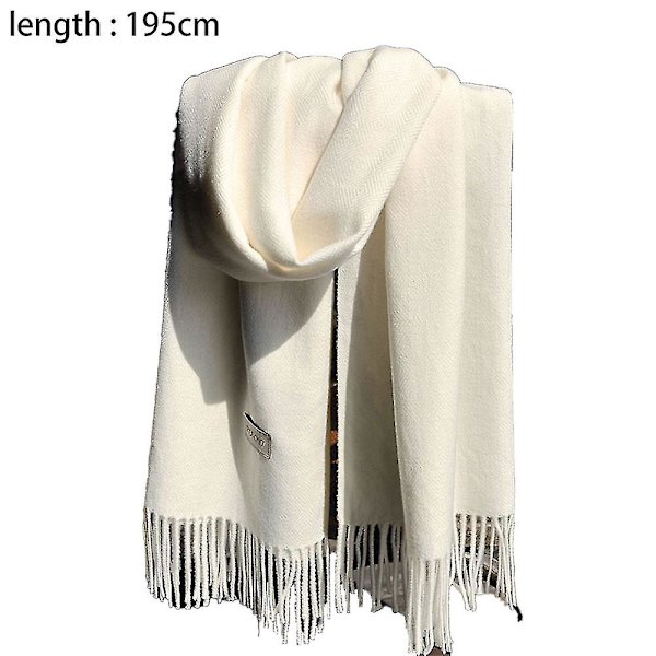 Sommer skjerf - Oversized langt lett lin stoff skjerf - Ris hvit Rice white