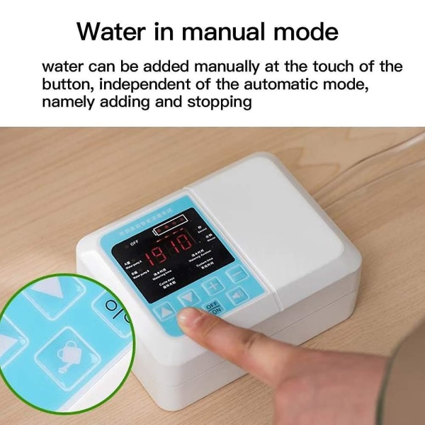 Solcellsdriven droppbevattningssystem Set Enpump Dubbel Automatisk Bevattningsanordning Timer Trädgård Självbevattning Kit För Blommor H