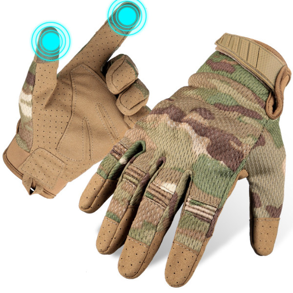 Taktiske handsker til mænd Fuldfingerbeskyttelse Airsoft Paintball Arbejdsjagthandsker（XXL)