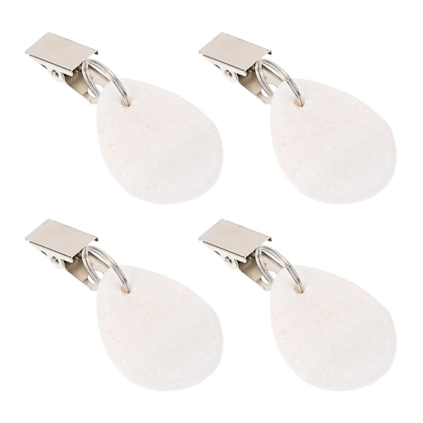 4 stk. Delikat Borddækning Vægte Dug Vedhæng Kreativ Dug Holder Hvid 4X3.4X1CM White 4X3.4X1CM