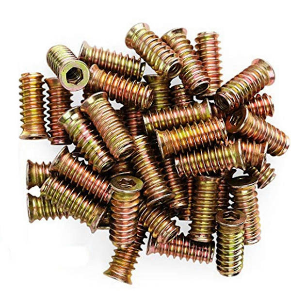 100 stk. M6 X 15mm Møbelskruer med gjenger