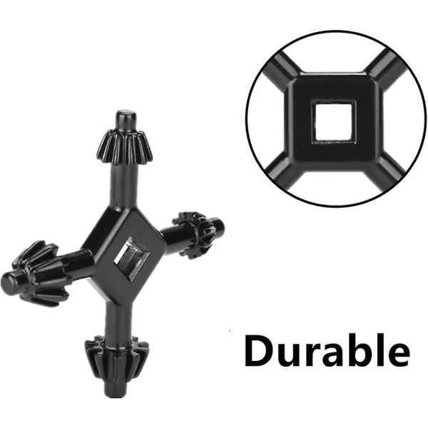 4-in-1 Porakoneen Iskunava, Käsikäyttöinen Porakoneen Avain, Porakoneen Iskunava, Kiristysavaimet Porakoneen Iskunavalle, Universaali Yhdistelmäkäsi (2 kpl, Musta)