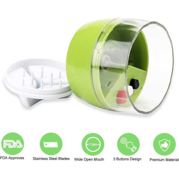 Mini Spiralizer för Grönsaker, Spiralizer Slicer, Med Handhållen Rotering Bra Grepp - Växlande 3 Blad För Varierande Skärningsmönster, Morot, Gurka