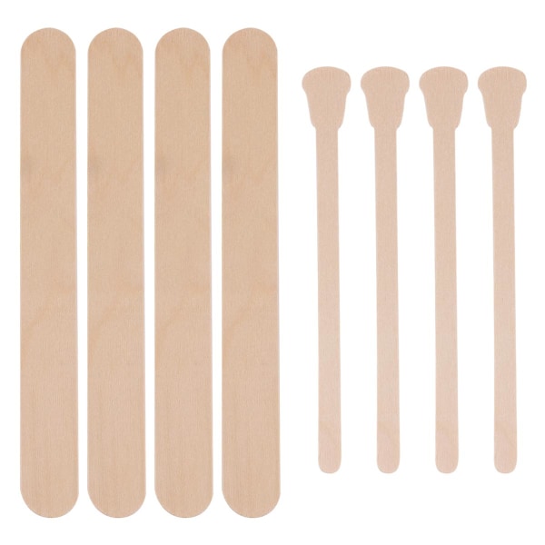200 stk. Voks Sticks Hårvoks Sticks Hård Voks Næsevoks Sticks Voks Sticks Applikator Voks Strips FaceT The original wood color 15x2x0.2xm