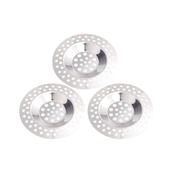 3 st Mesh Sil Badkar Hårfångare Badrumsfilter Nät Hårfilter Nätdiskbänk avlopp Hårstoppare Silver 3pcs