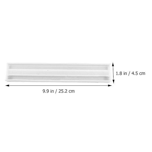 2 st Dekorativa Dominoställ Formar Formar För Dominoställ Silikonform För DiyVit 25,2X4,5X1,6CM White 25.2X4.5X1.6CM