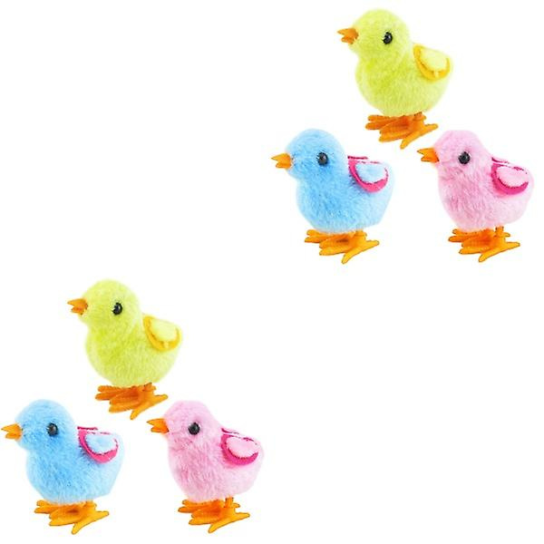 9 st. Uppdragning Leksaker Påskleksak Uppdragning Hoppande Kyckling Plysch Kycklingar Leksaker Party Favors Leksak För Barn ( 6 pcs 3pcs