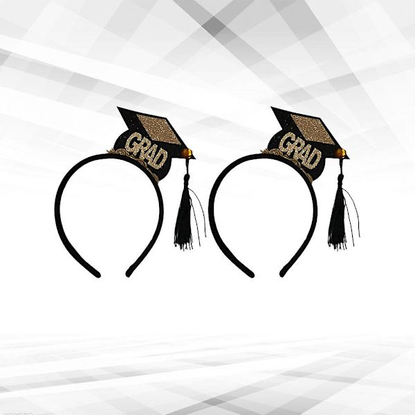 2 stk. Børneudstyr Graduation Hat Pandebånd Graduation Foto Props Mini Tassel Hat Graduation Dekoration