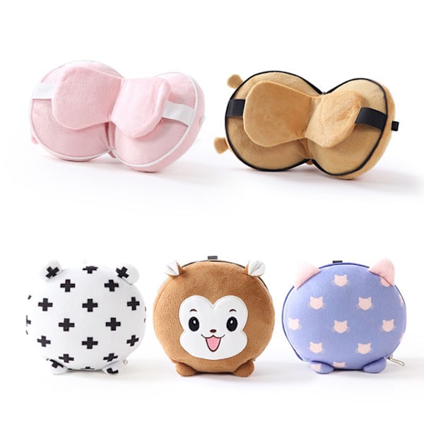 Pehmolelu Eläintyyny 2 in 1 Matka Niska Tyyny Silmämaskilla_xrzi Custom