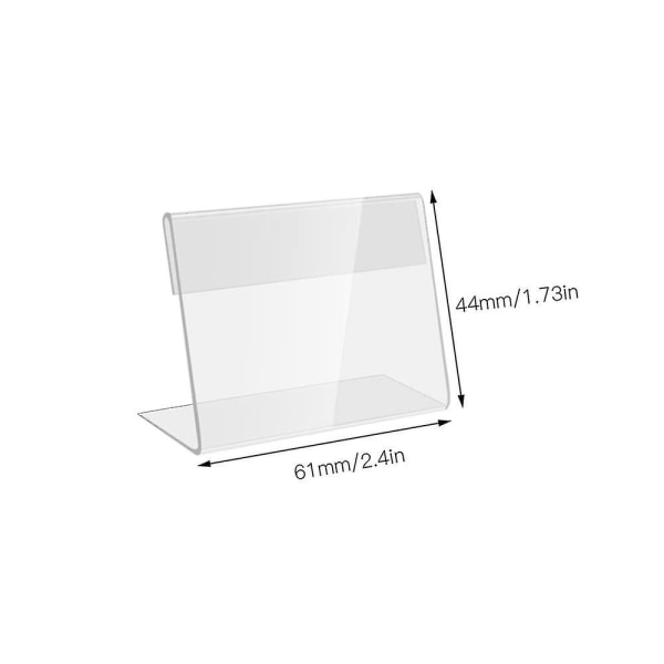 30 stk Mini Akryl Skilt Display Holder Pris Display Holder Små Display Stativer L-Formet Akryl Priskort Lille
