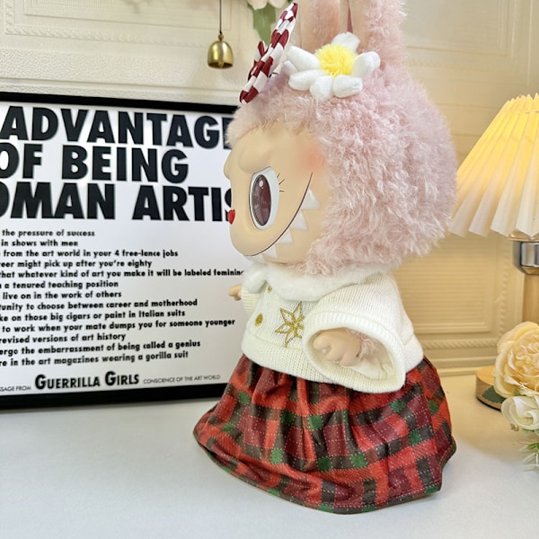 /RYI/Kun Tøj 38cm Labubu Dukketøj til MOKOKO Sweetheart Jule Snefnug Nederdel 1