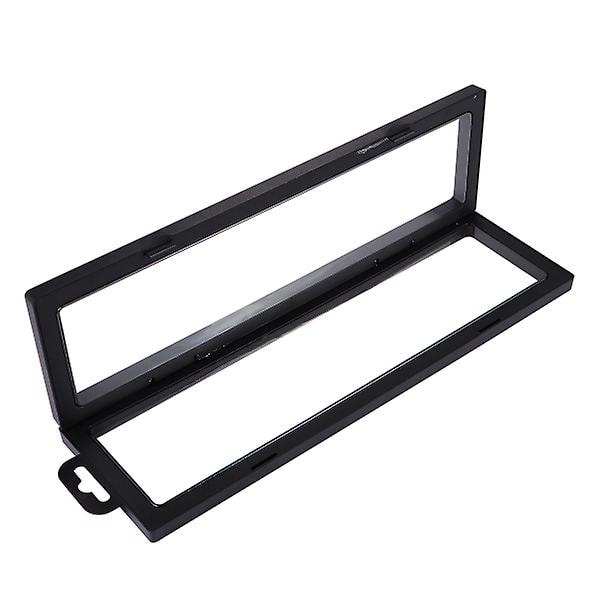 Pe kelluva pidike kirkas näyttökehys koruille pölytiivis jalusta kaulakorulle renkaalle korvakorulle (musta, 300 Black 30X9CM