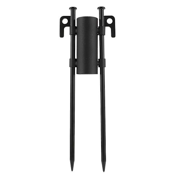 1 Sæt Campingteltstangsholder Forstærket Markise Støtte Markise Stang Stativ Sort 30x3x1,5cm Black 30x3x1.5cm
