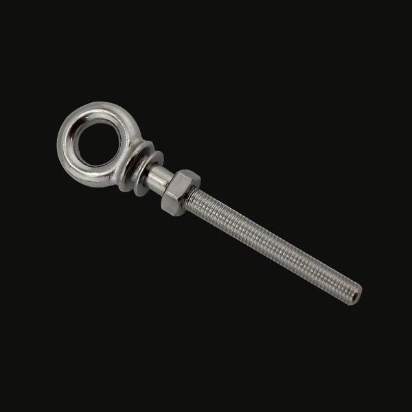 4 stk M8-80mm Utvidende Øyebolt Skrue Ring Lang Skaft 316 Rustfritt Stål Lukket, sveiset Spiral Skrue Gjenget Stang Ring Yacht Båt Marine