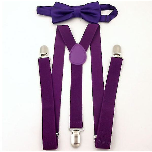Herrar Suspender Y-forma Stil 3 Stabila Klämmor 2,5 cm Bred Elastisk Herrar Fluga