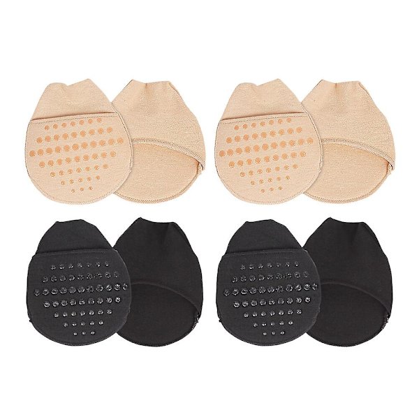 4 Par Dame Sokker & Strømper Halve Sokker Kvinder Tå Dæk Forefoot Pude Pads Tå Topper Liner So 10x9cm