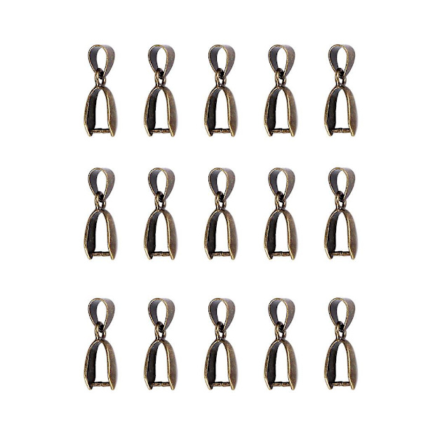 50 st 20mm Koppar Halsband Spänne Hänge Klämma Bail Pärla Hänge Koppling DIY Hängande Ring B 2*0.4*0.3cm