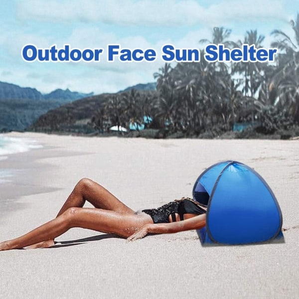 Solskærme, PopUp-hovedskærm, automatisk skyggetelt til strandcamping Fiskeri Vandreture, Bærbar solskærm med mobiltelefonstativ