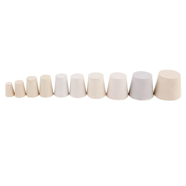 20 stk. Solide Hvide Gummiplugs Højtemperaturbestandig Rørpropper Vandafvisende Gummiflaskepropper Random Color 3.6X3.6cm
