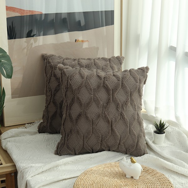 Kuddfodral 40x40cm Set om 2 Abstrakt Konst Kuddfodral, Gul och Mörkgrå Modern Galleri Dekorativ Kudde för Sovrum, Soffa och Liv