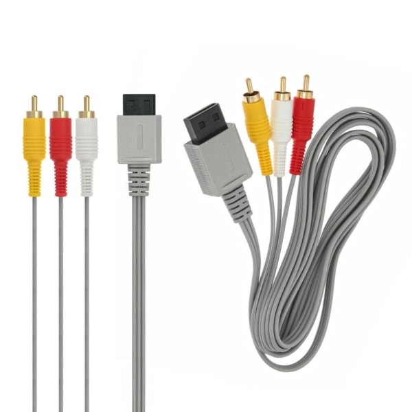 Wii & U TV-lydkabel 1,8 m videokabel Scart Cinch RVL-009 3-RCA