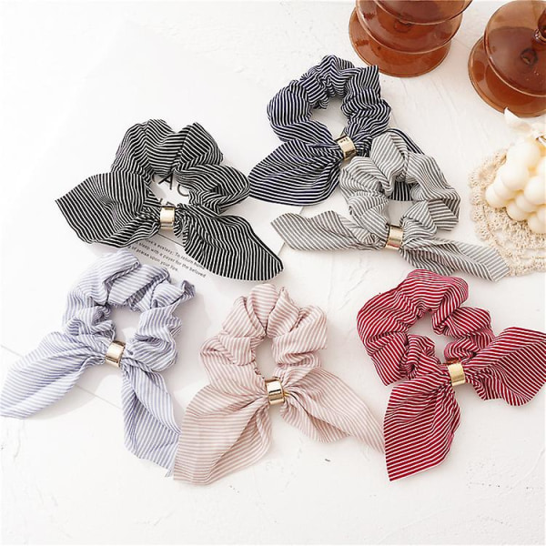 4 Pcs Traceless Hair Bands Frizz Prevention, Bow Scrunchies For Thick Hair Women Girls