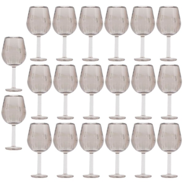 20 stk Miniatyr Vinglass Champagnekopp Miniatyr Beger Dukkehustilbehør 2x1cm 2x1cm