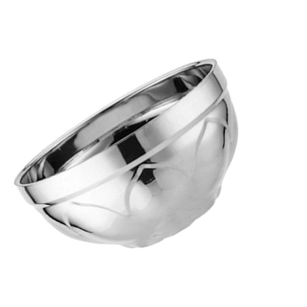 Rustfri Stål Lotus Ris Skål Dobbeltlags Isolering Og Anti-skoldning Skål Multifunktionel Suppe Mad Skål Hjem Køkken Værktøj Sølv 11.3cm Silver 11.3cm