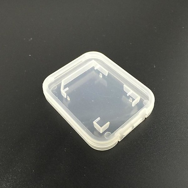 Minneskortsfodral, transparent plastförvaringslåda för kort (10 st, transparent färg)