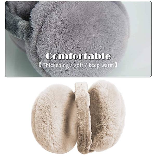 Ørevarmere - 3 Farger - Unisex Utendørs Vinterørevarmere - Polar Fleece Beige Beige
