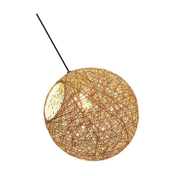 1 kpl Rattan Art Hemp Ball Kattokruunu Kahvila Baari Koristevalo Kattolamppu Ruskea 15cm Brown 15cm