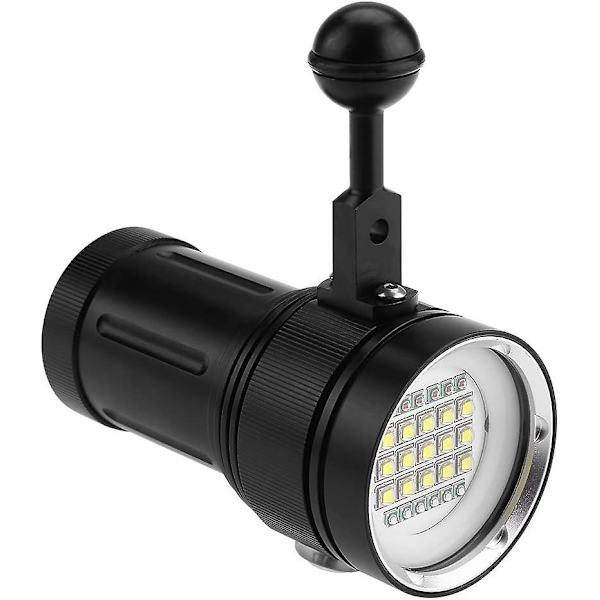Kirkas LED-sukellusvalo Alumiiniseos Vedenpitävä vedenalainen videokuvaus taskulamppu 15 X L2