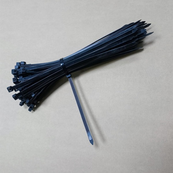 Glidelås 100 stk 12 tommer kabelglidebånd Heavy Duty med 120 LBS strekkstyrke, UV-bestandig buntebånd, selvlåsende sorte nylon buntebånd