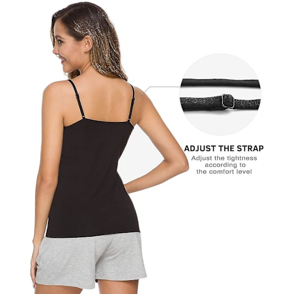 Naisten pehmustettu sisäänrakennettu Modal Bra Fitness Workout Juoksupaidat Jooga Toppi XL Musta XL Black