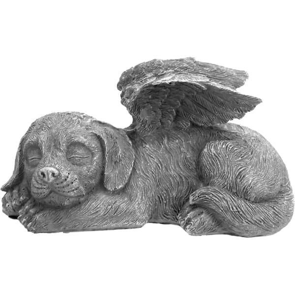 Lemmikkieläinten muistokivi, muistohautamerkintä, hartsikoiran muistopatsas hautausmaalla Surulahjat Enkelin siivet -patsas kunniaksi arvostettu P