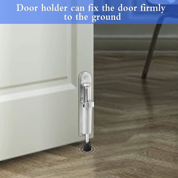1 stykke dørholder, kraftig dørprop Justerbar dørholder med blød gummifjederbelastet dørstop trin på dørstop til hjemmekontordøre