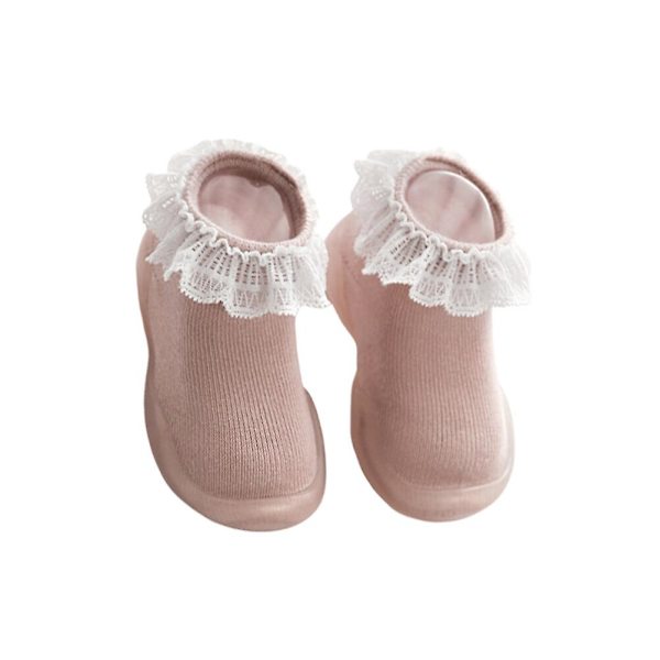 1 Pari Liukumattomat Lattiasuukat Talvella Lämpimät Lattiasuukat Vauvoille - Koko 22/23 (Vaaleanpunainen) 14*5.5cm
